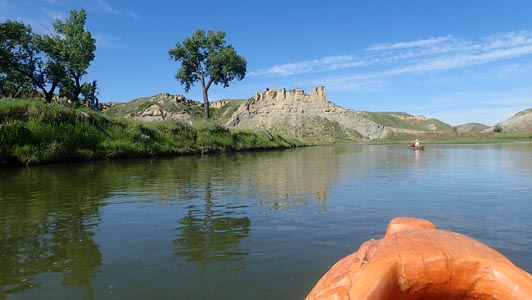 Paddling the Marias River.