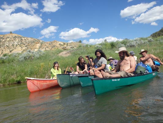 Paddling the Tongue River.