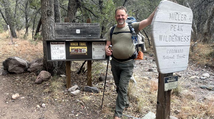 Thomas J. Elpel on the Arizona Trail.