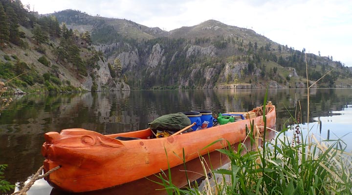 Dugout Canoe at Gates of the Mountains.