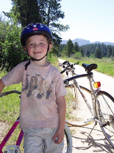 Edwin on the Mickelson Trail.