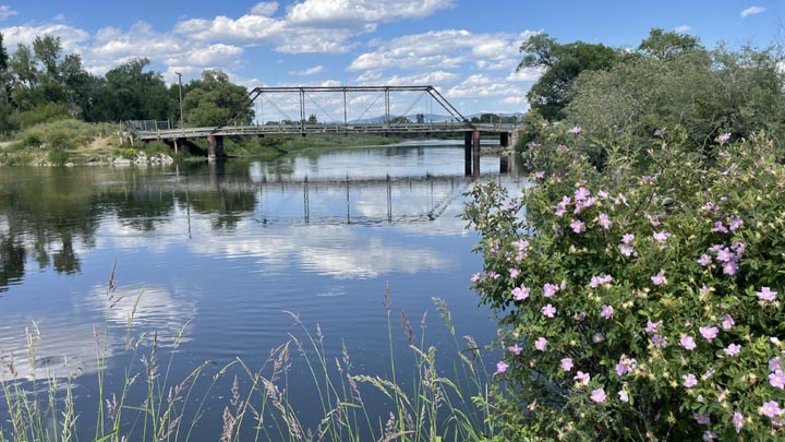 Old Town Bridge as seen from Shoshone Landing.