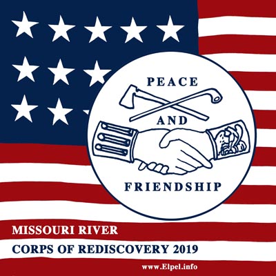 Peace and Friendship logo for the Missouri River Corps of Rediscovery Expedition.
